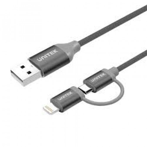 1M, USB to Micro USB + Lightning Adaptor ( with MFI )